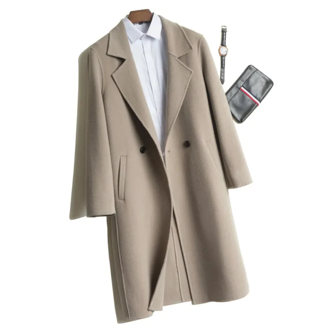 Long Cashmere Trench Coat