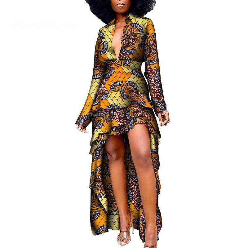 African Ethnic Women'S Dress African Batik Print Dress