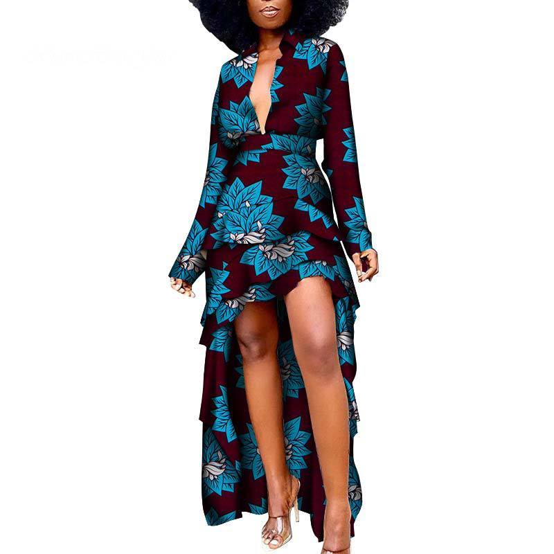 African Ethnic Women'S Dress African Batik Print Dress