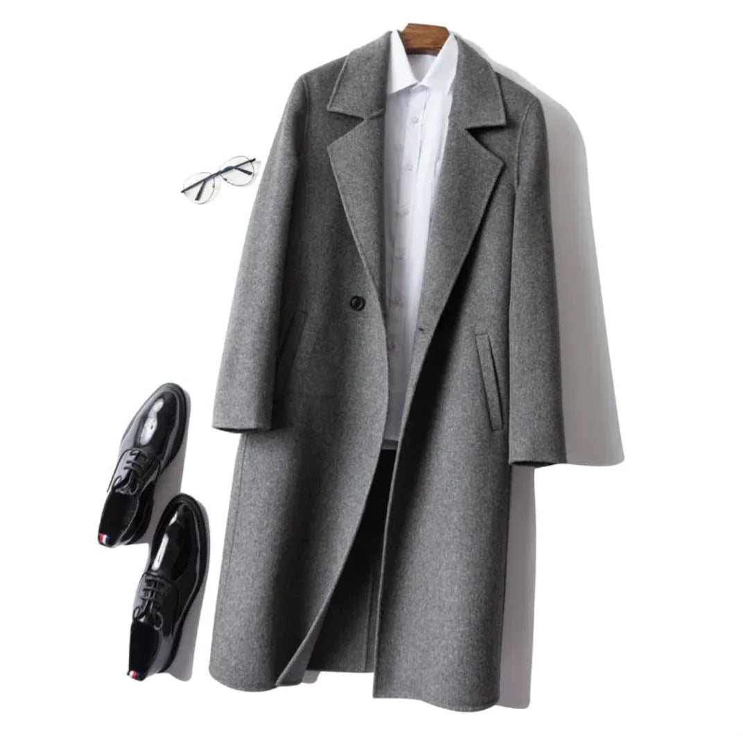 Long Cashmere Trench Coat