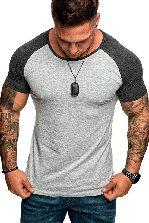 Custom Men's Short Tee Top Cotton Muscle Gym T-Shirt Sports Workout Gym Top