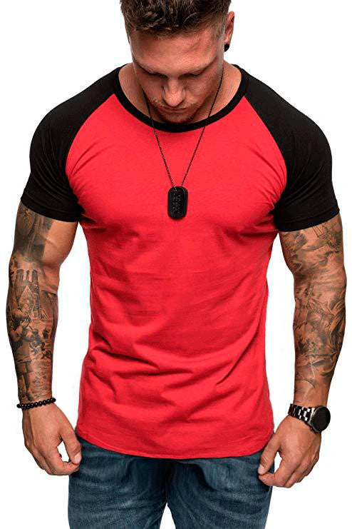 Custom Men's Short Tee Top Cotton Muscle Gym T-Shirt Sports Workout Gym Top