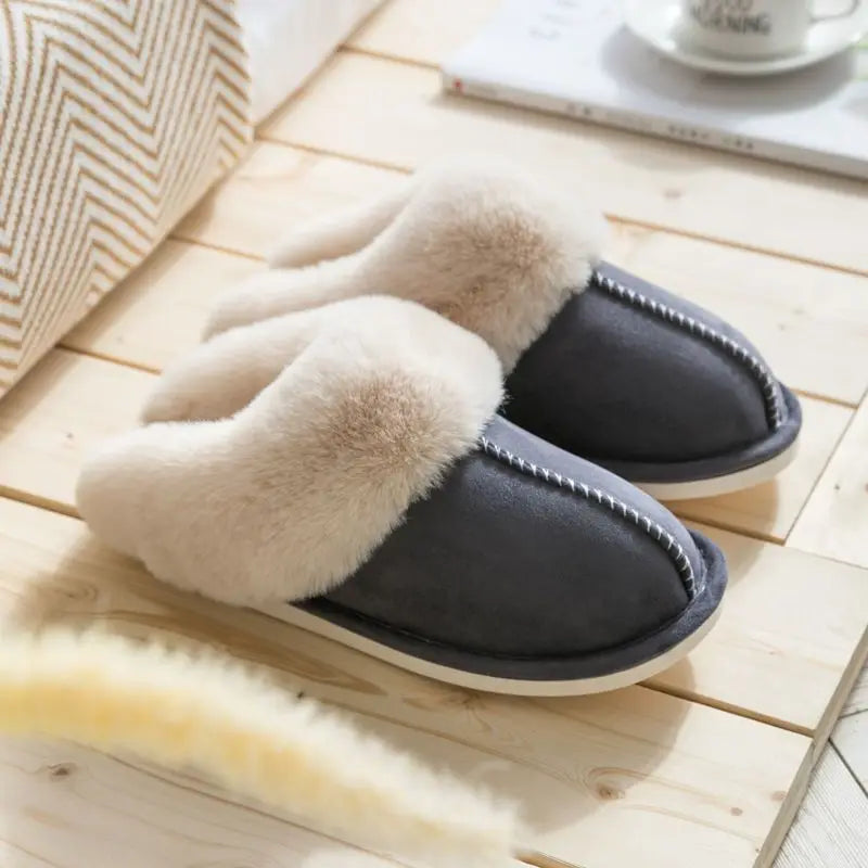 Winter 2024 Warm Soft Women's Fashion and Indoor Plush Slippers Australian U Style High Quality  Cotton Shoes Size 35-45