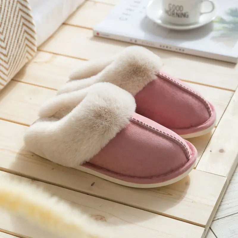 Winter 2024 Warm Soft Women's Fashion and Indoor Plush Slippers Australian U Style High Quality  Cotton Shoes Size 35-45