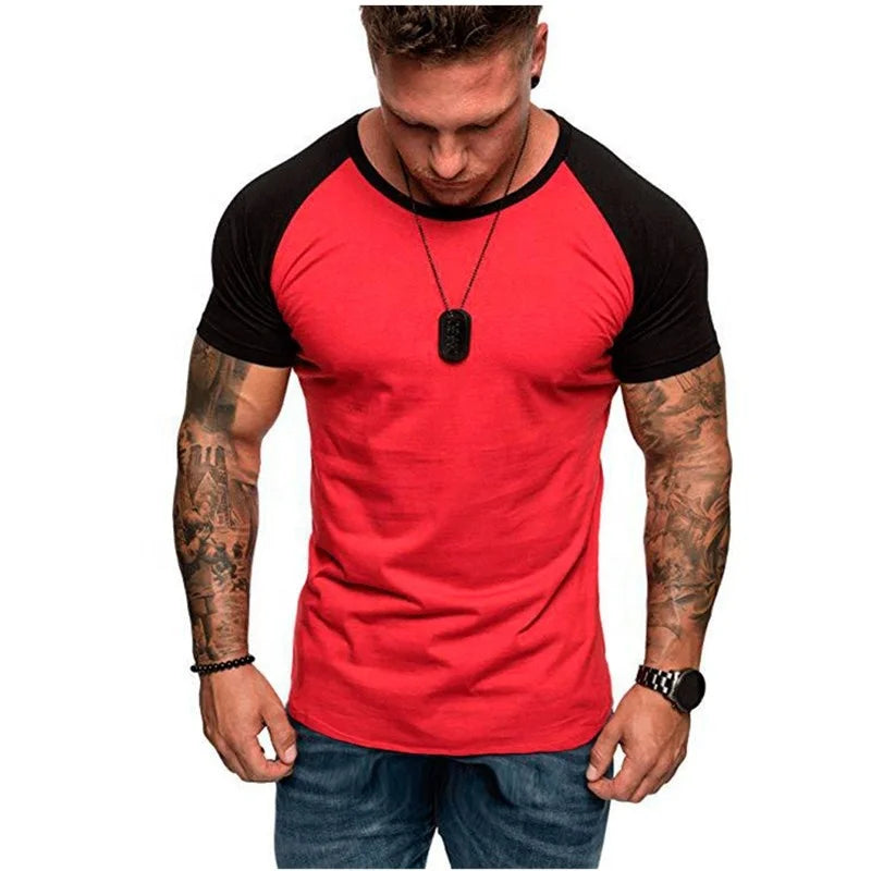 Custom Men's Short Tee Top Cotton Muscle Gym T-Shirt Sports Workout Gym Top