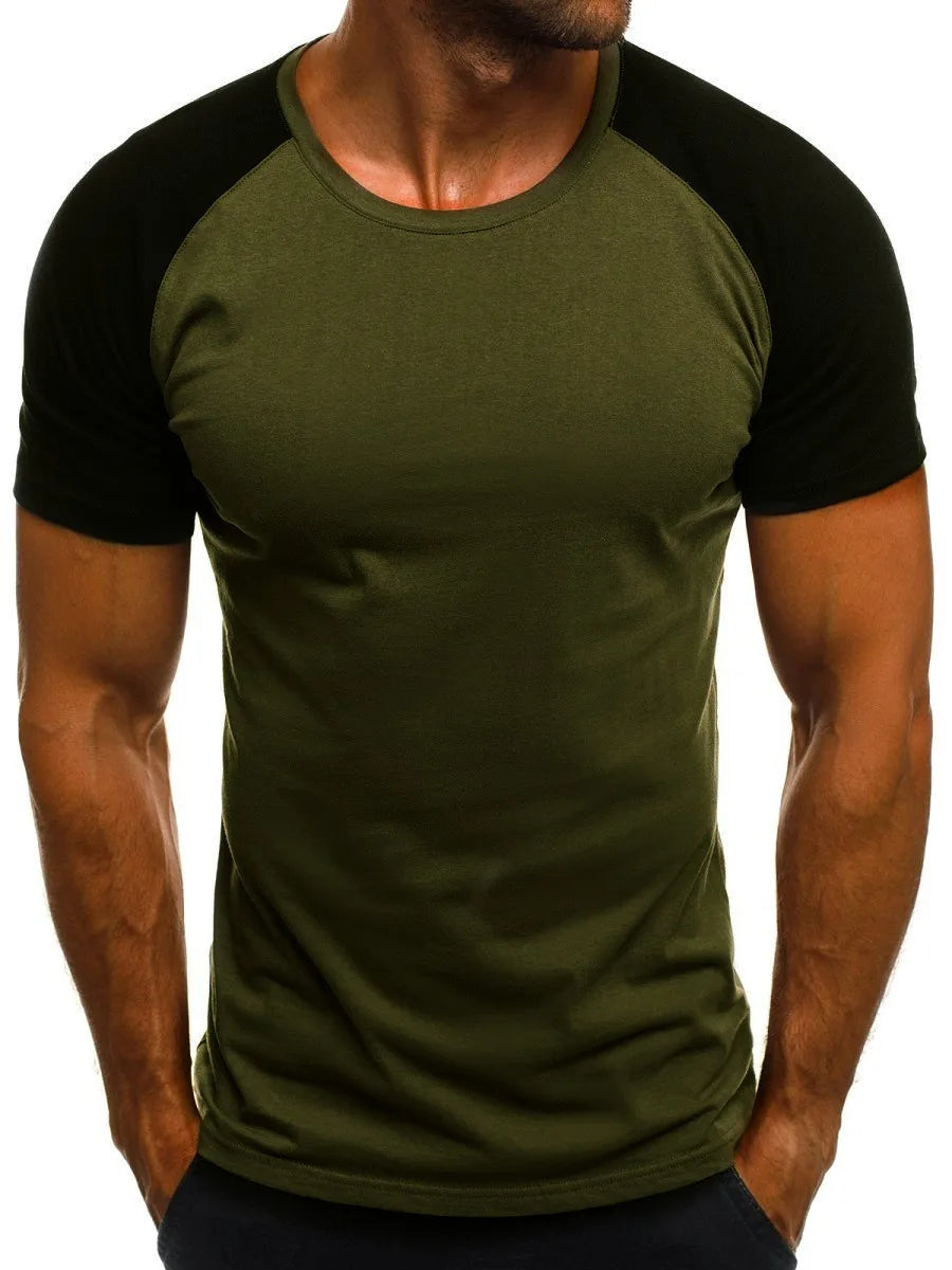 Custom Men's Short Tee Top Cotton Muscle Gym T-Shirt Sports Workout Gym Top