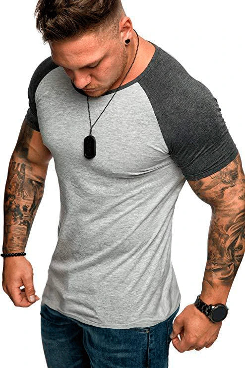 Custom Men's Short Tee Top Cotton Muscle Gym T-Shirt Sports Workout Gym Top