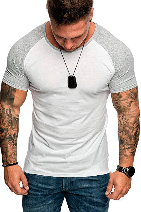 Custom Men's Short Tee Top Cotton Muscle Gym T-Shirt Sports Workout Gym Top