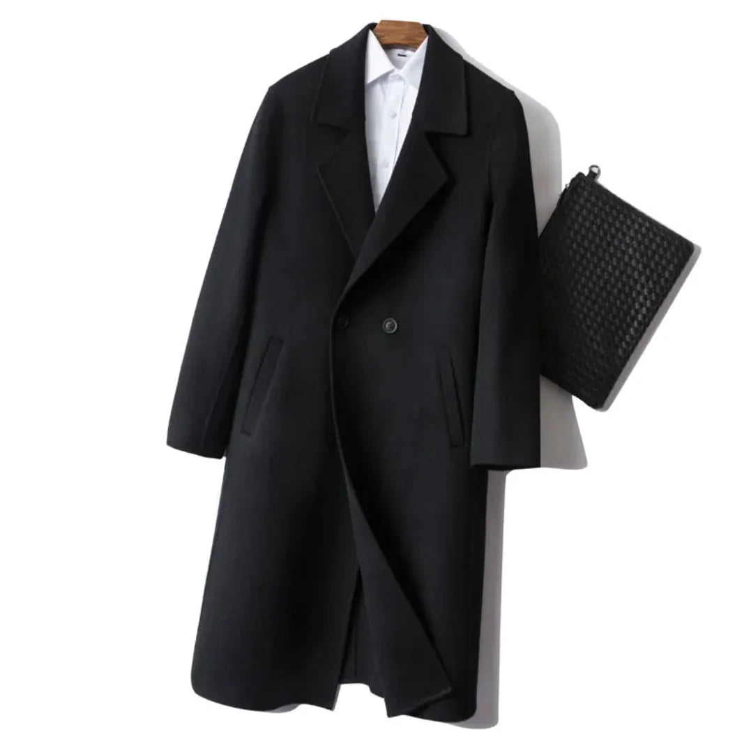 Long Cashmere Trench Coat