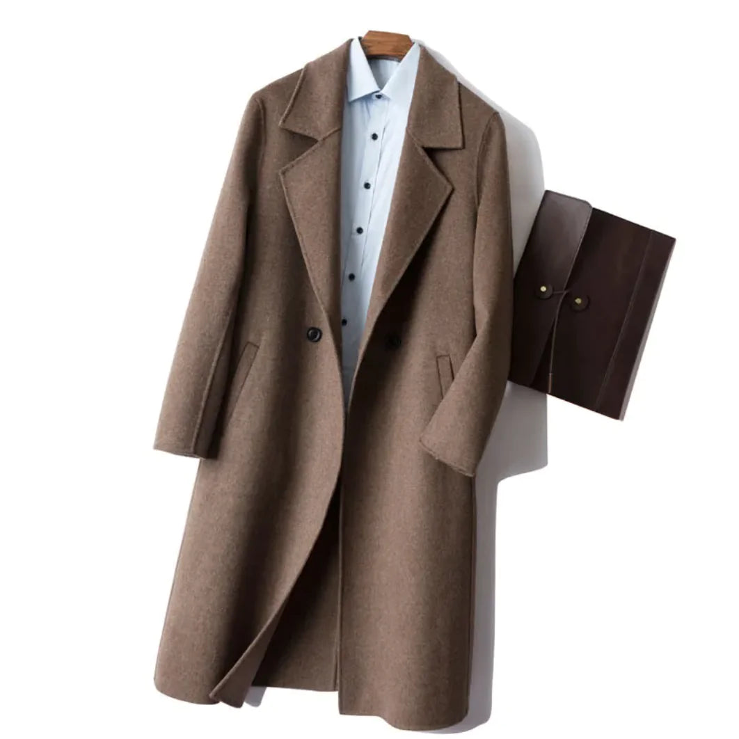 Long Cashmere Trench Coat